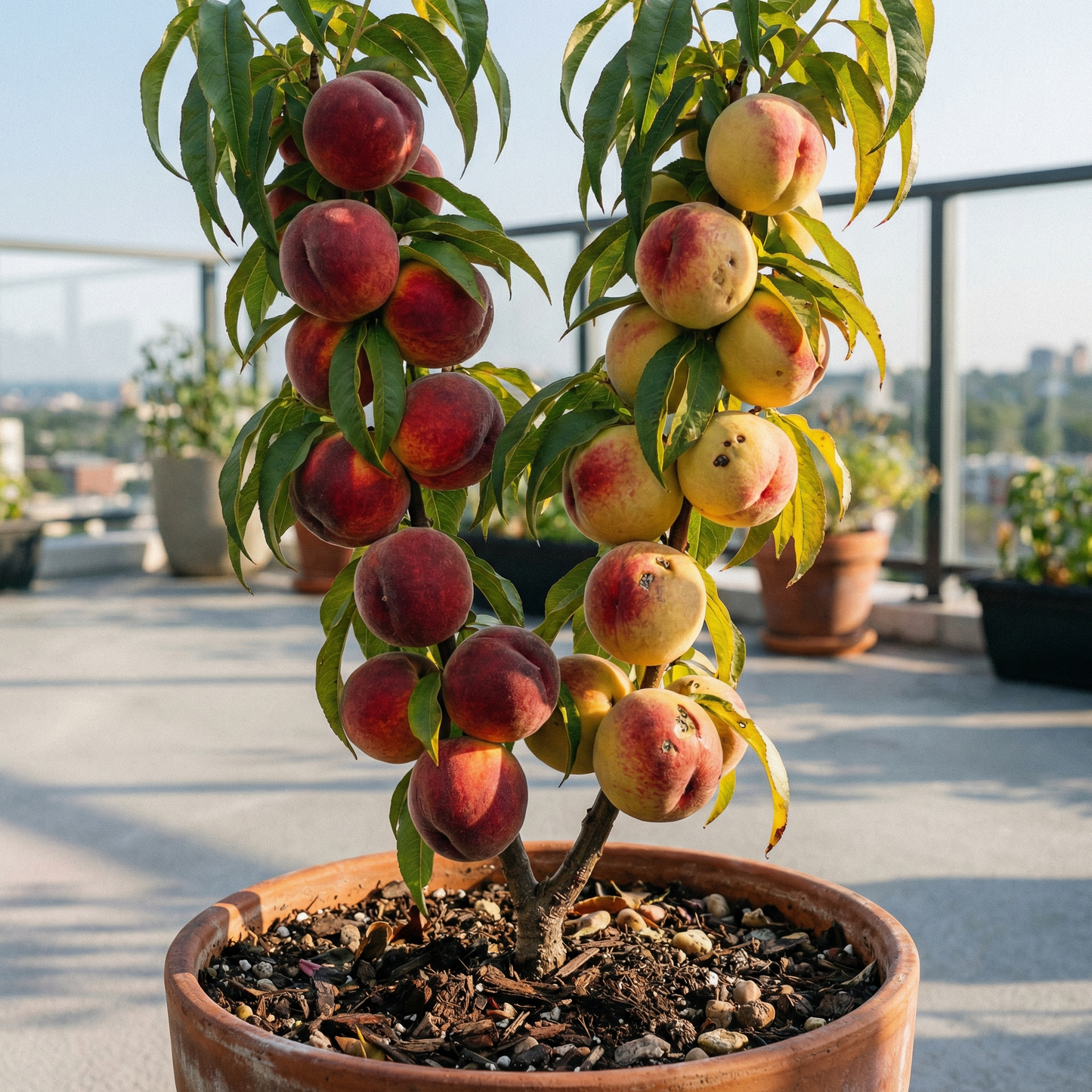 5er-Set Obstbäume Duo Kirsche, Apfel, Birne, Pflaumen und Pfirsich